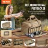 VEVOR Range Bag for 4 Pistols Tactical Gun Range Bag Single Shoulder Strip Brown - Brown - 37 x 26 x 23 cm