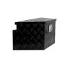 26 Inch Aluminum Stripes Plated Tool Box Pick Up Truck Bed RV Trailer Tongue Toolbox Waterproof Storage Organizer with Lock and Keys â€“ Black 26.2"x1