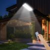 Solar Powered Wall Light 504 LED Beads PIR Motion Sensor Lamp Outdoor IP65 Waterproof with Remote Control for Garage Front Door Garden Pathway - 252W