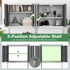Metal Wall Cabinet with Lock and 3 Adjustable Shelves - as show