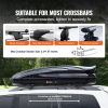 VEVOR Rooftop Cargo Carrier 11 Cubic Feet Luggage Storage Box ABS for SUVs Cars - Default