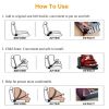 2Pcs Universal Car Extension Socket Buckles Auto Safety Extender Clip Alarm Stopper Comfortable For Pregnant Compatible w/ Most Cars - Buckle