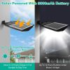 Solar Powered Wall Light 252 LED Beads PIR Motion Sensor Lamp Outdoor IP65 Waterproof with Remote Control for Garage Front Door Garden Pathway - 126W
