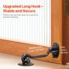 VEVOR Hook and Eye Gate Latch 2 Pack Barn Door Latch Hook with Mounting Screws - 201 Stainless Steel