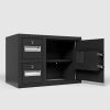 Steel Security Safe and Lock Box with Electronic Keypad - Secure Cash, Jewelry, ID Documents, Black,1.85 Cubic Feet - as Pic
