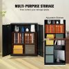 VEVOR Metal Storage Cabinet with 2 Magnetic Doors and 2 Adjustable Shelves, 200 lbs Capacity per Shelf, Locking Steel Storage Cabinet, 42'' Metal Cabi