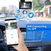 1080P Dual Lens Dash Cam Vehicle Driving Recorder Car DVR with WiFi GPS G-Sensor APP Control Motion Detection Parking Monitor Night Vision - Black