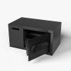 Steel Security Safe and Lock Box with Electronic Keypad - Secure Cash, Jewelry, ID Documents, Black,1.16 Cubic Feet - as Pic