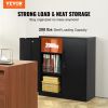 VEVOR Metal Storage Cabinet with 2 Magnetic Doors and 2 Adjustable Shelves, 200 lbs Capacity per Shelf, Locking Steel Storage Cabinet, 42'' Metal Cabi