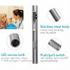 5" LED USB Rechargeable Mini Tactical Flashlight Stainless Steel Torch Pen Light - Default Title