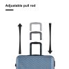 3 Piece Luggage Sets ABS Lightweight Suitcase with Two Hooks, Spinner Wheels, TSA Lock, (20/24/28) Blue - as Pic