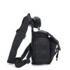 Motorcycle Crossbody Bag, Men's Leg Bag, Multifunctional Outdoor Tactical Waterproof Cell Phone Running Sports Waist Bag - black