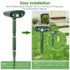 Solar Ultrasonic Animal Repeller PIR Motion Sensor Animal Repellent Chaser IPX4 Waterproof for Farm Garden Yard to Drive Raccoon Squirrel Rat Skunk Ra
