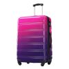 Hardshell Luggage Sets 3 Piece Gradient Color Expandable Suitcase with Spinner Wheels and TSA Lock Lightweight 20" 24" 28" Available,Purple and Pink -