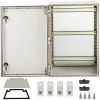 VEVOR NEMA Steel Enclosure, 24 x 16 x 9'' NEMA 4X Fiberglass Electrical Box, IP66 Waterproof & Dustproof, Outdoor/Indoor Electrical Junction Box