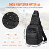 Tactical Sling Bag 10L Military Rover Shoulder Sling Backpack Black, for Men, Outdoor Military Rover Shoulder Sling Chest Pack MOLLE system, for Sport