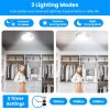 Rechargeable Motion Sensor Ceiling Light Dimmable LED Ceiling Light with Remote Timer - White