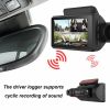 HD Car Video Recorder 2 Lens Hidden Car Driving Dash Cam 3.0inch IPS Camera Recorder Night Vision G-sensor Loop Recording Dvr - front and interior