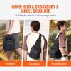 Tactical Sling Bag 10L Military Rover Shoulder Sling Backpack Black, for Men, Outdoor Military Rover Shoulder Sling Chest Pack MOLLE system, for Sport