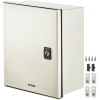 VEVOR Fiberglass STELL Enclosure, 12 x 10 x 6'' NEMA 4X Fiberglass Electrical Box, IP66 Waterproof & Dustproof, Outdoor/Indoor Electrical Junctio