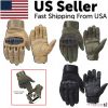 Tactical Motorcycle Motocross Full Finger Gloves Motorbike Riding Racing Mittens - M - Black