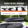 VEVOR Rooftop Cargo Carrier 18 Cubic Feet Luggage Storage Box ABS for SUVs Cars - 18 cu.ft