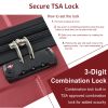 Luggage Sets 3 Piece, Expandable Hard shell ABS Suitcases with Double Spinner, Travel luggage Set with TSA Lock (20/24/28inch, Red) - as picture