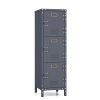 Metal Storage Locker with 3 Lockable Doors and Adjustable Feet - as show