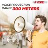 5Core Megaphone Bullhorn Speaker 50W Bull Horn Cheer Megafono 300M - (M) +Recording +USB