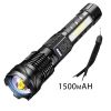 Tactical Flashlight - Military-Grade Aluminum Alloy & ABS, Zoomable Beam with 5 Modes for Camping, Hiking & Emergency Use - 1500 mAh