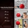Home Gym 18 Inch Water Punching Bag with Adjustable Metal Chain - Red - Exercise & Fitness