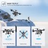 4DRC V14 RC Drone WIFI FPV 4K HD Wide Angle Dual Camera Quadcopter Portable With Bag ,2 Batteries Drone For Beginner,Headless Mode,Gesture Photo - BLA