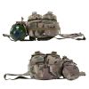 Camouflage Fishing Multifunctional, Lua Water Bottle Bag, Worker Waist Pack, Sports Outdoor Tactical Men's Waist Packs - black