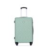 luggage 4-piece ABS lightweight suitcase with rotating wheels, 24 inch and 28 inch with TSA lock, (16/20/24/28) OLIVE GREEN - as Pic