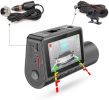 Dual Front Rear Dash Cam 2K QHD +1080p 2" Display 140Â° Wide Angle Monitoring Range Monitoring Dash Camerca with GPS Super Night Vision G-Sensor - Das