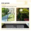 Outsunny Solar Post Light 94.5" Outdoor Vintage Street Lamp Solar Powered for Garden Pathway Driveway Black - Black