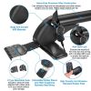 2PCS Universal 110cm/43-inch Car Roof Rack Cross Bar w/ Anti-Theft Lock Adjustable Window Frame 2 Versions Random Delivery - Black