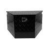 33 Inch Heavy Duty Diamond Plate Aluminum Trailer Tongue Box Pickup Truck Tool Box Storage Organizer with Weather Resistant Seal, Lock & Keys â€“ Blac