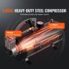 VEVOR Train Horns Kit, 4 Trumpet Air Horn Kit, 150dB Train Horns for Pickup Trucks, 12V 120 psi Air Compressor 0.8 Gal/3 L Tank with Gauge for Any 12V