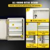 VEVOR NEMA Steel Enclosure, 16 x 12 x 8'' NEMA 4X Fiberglass Electrical Box, IP66 Waterproof & Dustproof, Outdoor/Indoor Electrical Junction Box