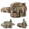 Camouflage Fishing Multifunctional, Lua Water Bottle Bag, Worker Waist Pack, Sports Outdoor Tactical Men's Waist Packs - black