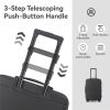 Luggage Sets ABS Hardshell 3pcs Luggage, Lightweight Durable Suitcase sets Spinner Wheels Suitcase with TSA Lock 20''24''28'' Available(Black) - Black