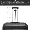 Luggage Sets ABS+PC Hardshell 4pcs Luggage Hardside Lightweight Durable Suitcase sets Spinner Wheels Suitcase with TSA Lock (12/20/24/28),black - as p