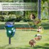 Electric Solar Powered Ultrasonic Animal Repeller 360Â° Ultrasonic Animal Driver with Motion Sensor LED Flashing Lights Waterproof Outdoor Animal Repe