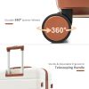Premium ABS Travel Luggage Set , 3-Piece TSA Lock Suitcase Ensemble with 20, 24, and 28 Inch Sizes with 360Â° Spinner Wheels, White - as Pic