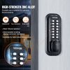 VEVOR Mechanical Keyless Entry Door Lock, 14 Digit Keypad, Outdoor Gate Door Locks Set with Surface-mounted Latch, Water-proof Zinc Alloy