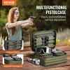 VEVOR Range Bag for 2 Pistols Tactical Gun Bag 2 Built-in Pistol Bags Green, Range Bag for Handguns Gun Case Bag with Lockable Zipper for Shooting Ran