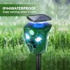 Electric Solar Powered Ultrasonic Animal Repeller 360Â° Ultrasonic Animal Driver with Motion Sensor LED Flashing Lights Waterproof Outdoor Animal Repe