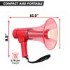 5 Core 40W Waterproof Megaphone Bullhorn Flashlight PRO Fire Army Grade - Battery + LED Light + Adj Volume + Siren Handheld Lightweight for Water Spor