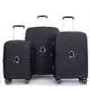 Expandable Hardshell Suitcase Double Spinner Wheels PP Luggage Sets Lightweight Durable Suitcase with TSA Lock,3-Piece Set (20/24/28) ,Black - as Pic